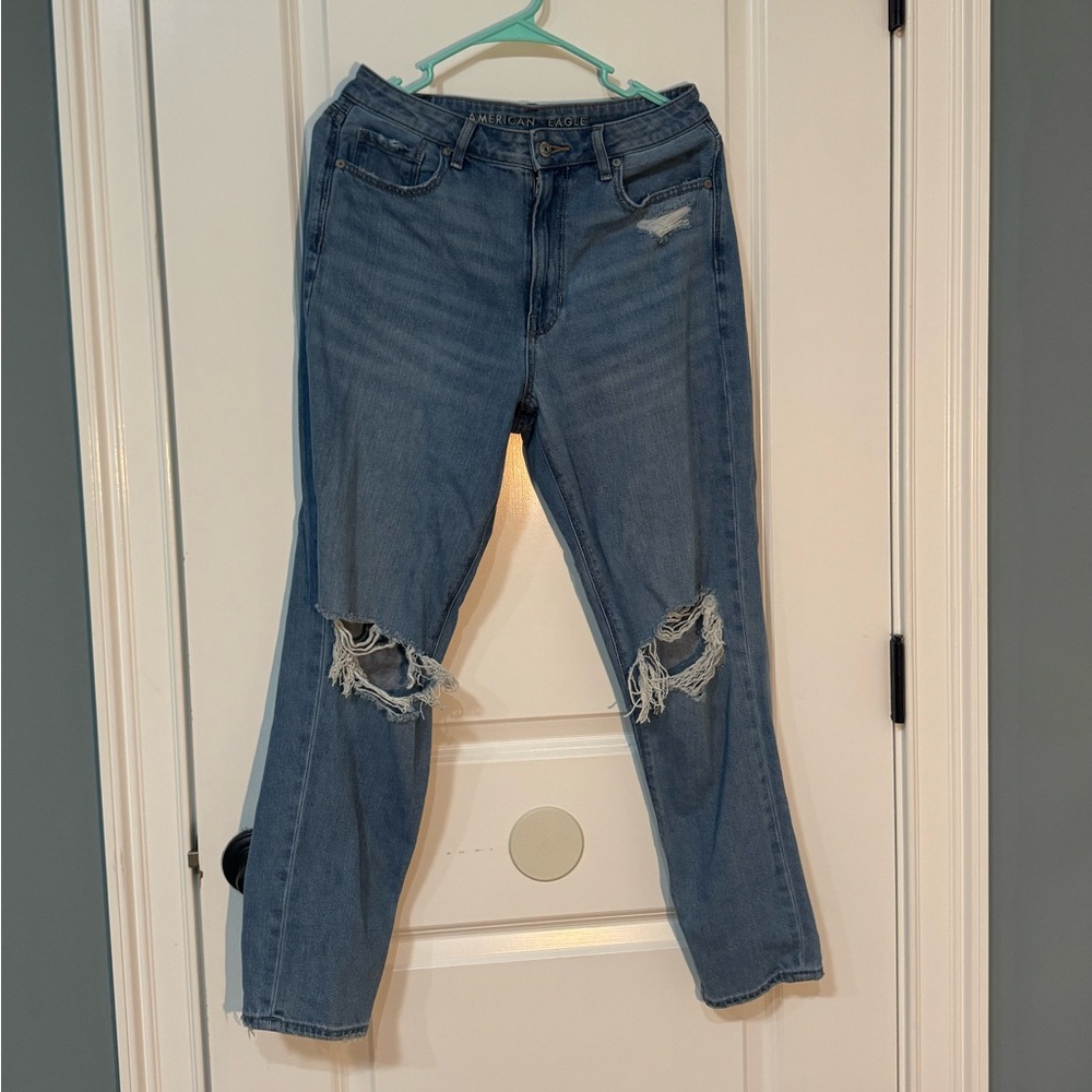 American Eagle Outfitters  Ripped Mom Jeans